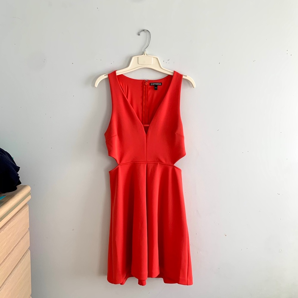 EXPRESS A-LINE RED SKATER DRESS SIZE 6